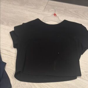 Wild Fable Black Boxy Crop T-Shirt